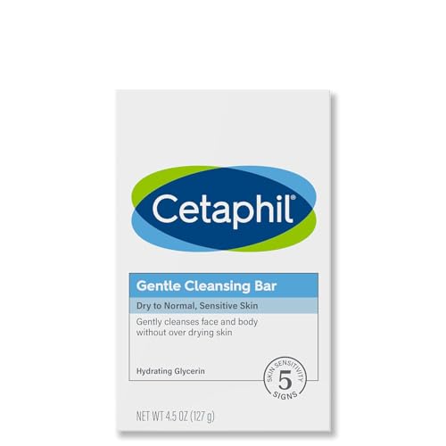 CETAPHIL Gentle Cleansing Bar, 4.5 oz Bar (Pack of 6), Nourishing Cleansing Bar For Dry, Sensitive Skin, Non-Comedogenic,Doctor Recommended Sensitive Skincare Brand image 2