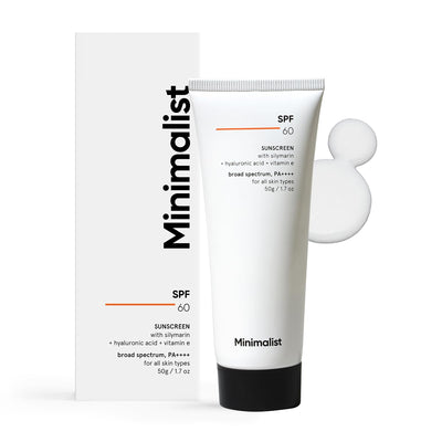 Minimalist Sunscreen SPF 60 PA ++++ | Pregnancy Safe | For Sensitive Skin | Broad Spectrum Sunscreen SPF 50+ With Potent Antioxidants & Advanced Filters | No White Cast, Non Irritant | 50 gm - red