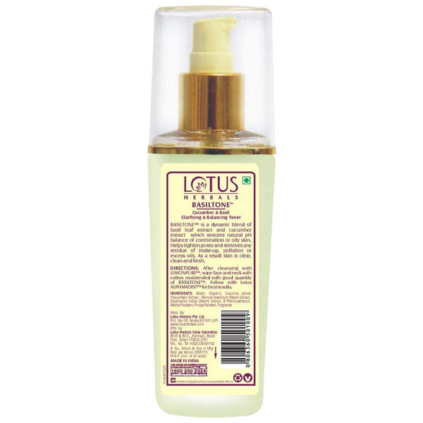 Lotus Herbals Basiltone Clarifying & Balancing Skin Toner 100ml (Pack of 2) image 2
