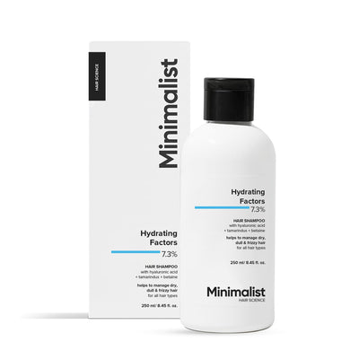 Minimalist Hydrating Shampoo for Dry & Frizzy Hair | Hyaluronic Acid + Tamarind + Betaine | Deep Moisture, Soft & Smooth Hair | Sulfate-Free Daily Use | 7.3% Hydration Complex | 250 ml - red
