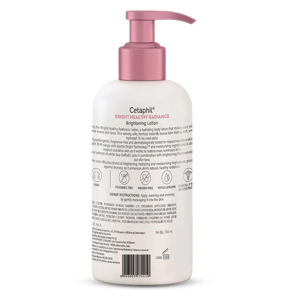 Cetaphil Bright Healthy Radiance Brightening Body Lotion 245ml – Deep Hydration & Even Skin Tone Body Moisturizer with Niacinamide & GentleBright Technology, Lightweight, Non-Greasy, Hydrating & Fragrance-Free Lotion for Sensitive Skin image 2