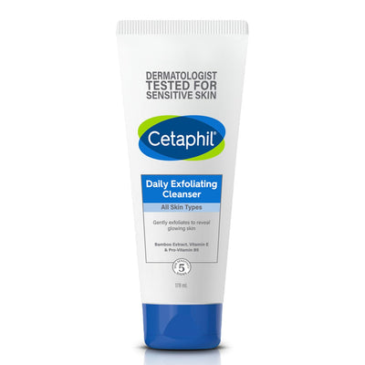 Cetaphil Face Wash Daily Exfoliating Cleanser For All Skin Types, 178ml Exfoliating Face Scrub With Vitamin E, B5 & Bamboo Extract - Default Title