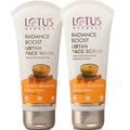 Lotus Herbals Radiance Boost Ubtan Face Wash 100gm, Boost Ubtan Face Scrub 100gm, Set of 2