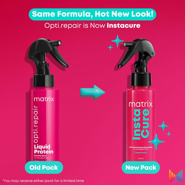 Matrix InstaCure Professional Porosity Spray with Liquid Protein, for Damaged Hair | Reduced Split Ends, Breakage, Knotting | For All Hair Types | Paraben Free, 100ml image 2