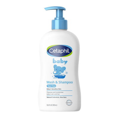 Cetaphil Baby Wash & Shampoowith Organic Calendula,Tear Free, Paraben, Colorant and Mineral Oil Free, 13.5 Fl. Oz (Packaging May Vary) - red