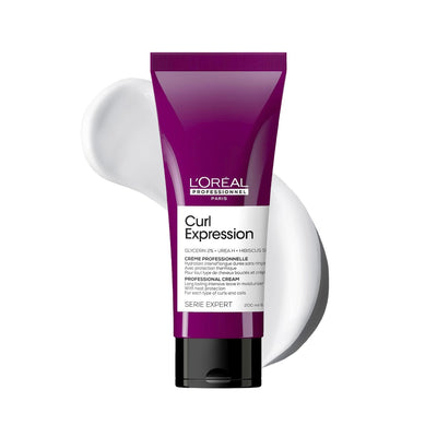 L'Oréal Professionnel Curl Expression Long Lasting Intensive Moisturizing curl cream 200 ml| Intensely moisturizes the dehydrated curls for silky-smooth Hair | With Glycerin, Urea H & Hibiscus seed. - Default Title