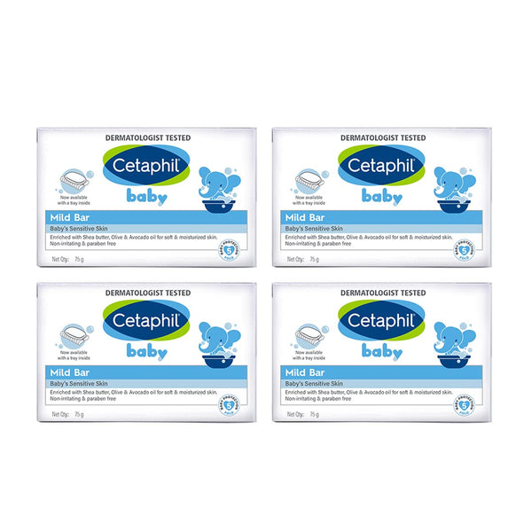Cetaphil Baby Mild Bar for Face and Body Pack of 3, (75g x 3, Sensitive Skin) image 2