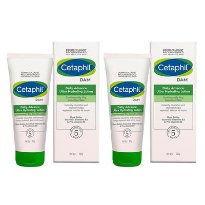 Cetaphil DAM Daily Advance Ultra Hydrating Lotion - 100g each (Pack of 2) - red