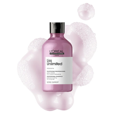 L'Oréal Professionnel Liss Unlimited Shampoo for Frizzy & Unruly Hair - 300ml | Intensive Smoothing Shampoo for Frizz-Control | Enriched with Pro-Keratin | Increases Softness & Shine - red