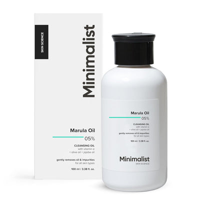 Minimalist Hydrating Cleansing Oil – Removes Waterproof Makeup, Sunscreen & Impurities, Nourishing Marula Oil & Vitamin E, Lightweight Daily Cleanser for All Skin Types (100 ml) - red