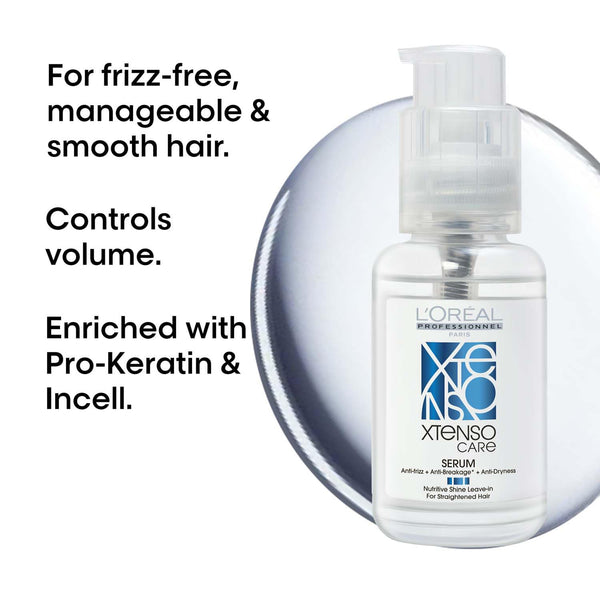 L'Oréal Professionnel Paris Xtenso Care Leave-In Serum for Frizz-Free, Smooth & Manageable Hair 50ml | Enriched with Pro Keratin & Incell | For Unisex | Unruly, Unmanageable Hair image 2