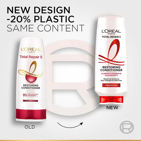 L'Oreal Paris Total Repair 5 Conditioner For Damaged and Weak Hair Powered by Keratin XS Technology,175ml image 2