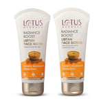 Lotus Herbals Radiance Boost Ubtan Facewash and Radiance Boost Ubtan Face Scrub | Turmeric, Sandalwood and Rose Water | Glowing Skin |Reducing Dark Spots 100gm Each image 7 — view 7
