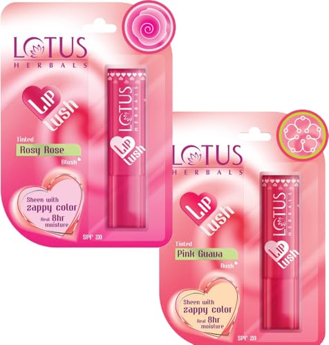 lotus herbals Lip Lush-Pink Guava Rush_3.5g + Rosy Rose Blush_3.5g (Set of 2) image 2