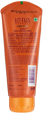 Lotus Herbals Safe Sun DeTan After-Sun Face Pack | With Horse chestnut Extracts | Reduces Tan & Pigmentation | All Skin Types | 100g image 4 — view 4