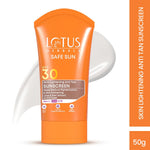 Lotus Herbals Safe Sun Skin Lightening Anti-Tan SunBlock Sunscreen | SPF 30 And PA+++ | Helps Reduce Pigmentaion | With UVA, UVB Protection | Suitable For All Skin Types | For Women And Men | 50g image 10 — view 10