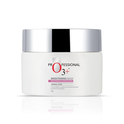 O3+ Whitening Mask for Skin Whitening, Tightening and Pigmentation Control - Infused with Natural Lavender and Cucumber Botanical Extracts (50g) - brown