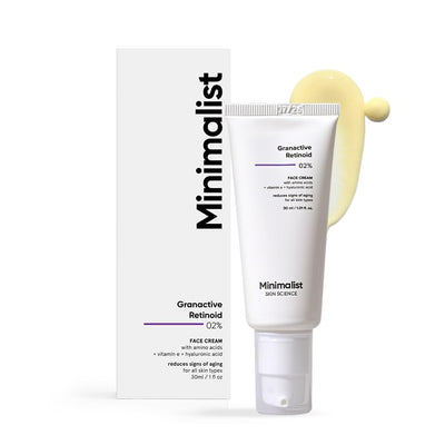 Minimalist 2% Retinoid Anti Ageing Night Cream for Wrinkles & Fine Lines | With Retinol Derivative For Sensitive Skin - red