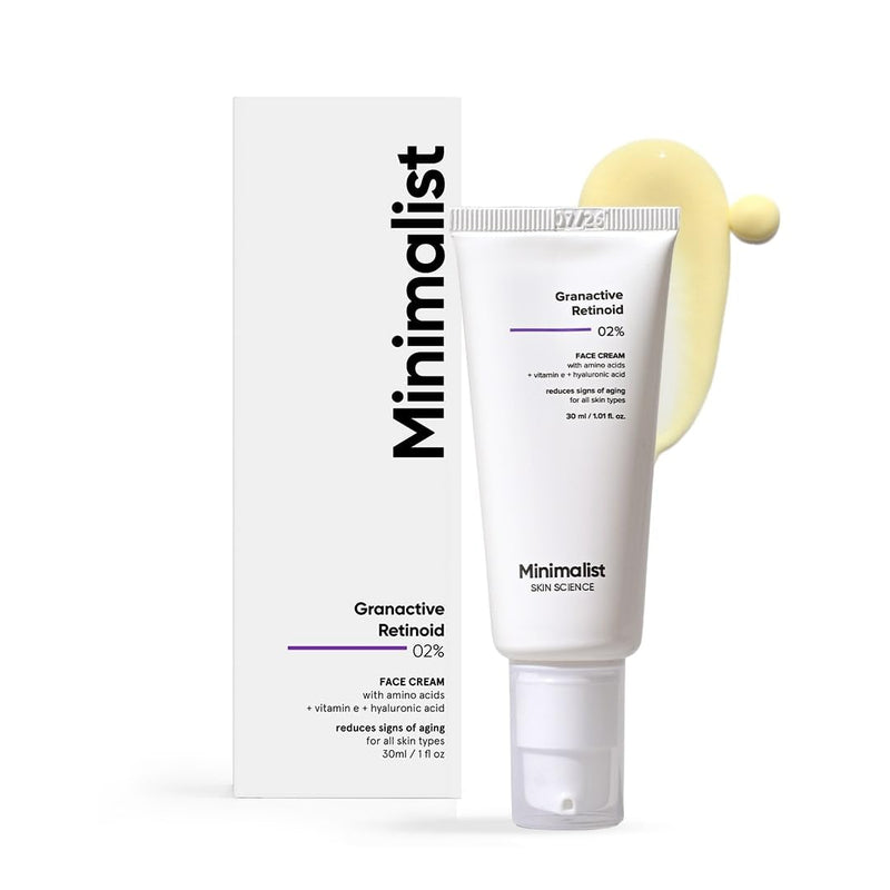 Minimalist 2% Retinoid Anti Ageing Night Cream for Wrinkles & Fine Lines | With Retinol Derivative For Sensitive Skin - red