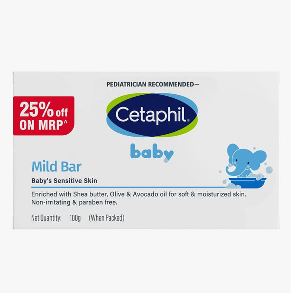 Cetaphil Baby Mild Cleansing Bar for Newborns & Babies 100 gm | With Shea Butter, Avocado Oil & Olive Oil | Gentle, Hypoallergenic, Pediatrician Recommended | Dry & Sensitive Skin - red