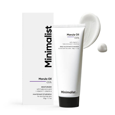 Minimalist Marula Oil 5% Face Moisturizer For Dry Skin With Hyaluronic Acid For Deep Nourishment & Hydration, For Men & Women - Default Title