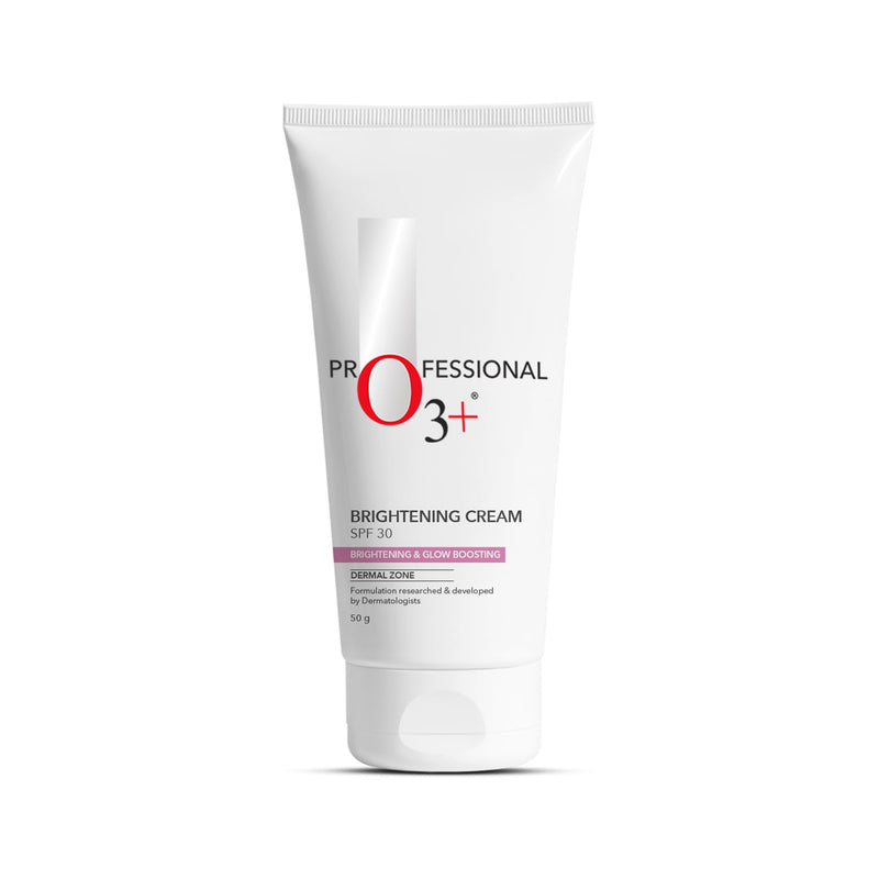 O3+ Whitening Face Cream SPF 30 Sunscreen for Skin Brightening, UVA UVB & Sun Tan Protection, 50g - red