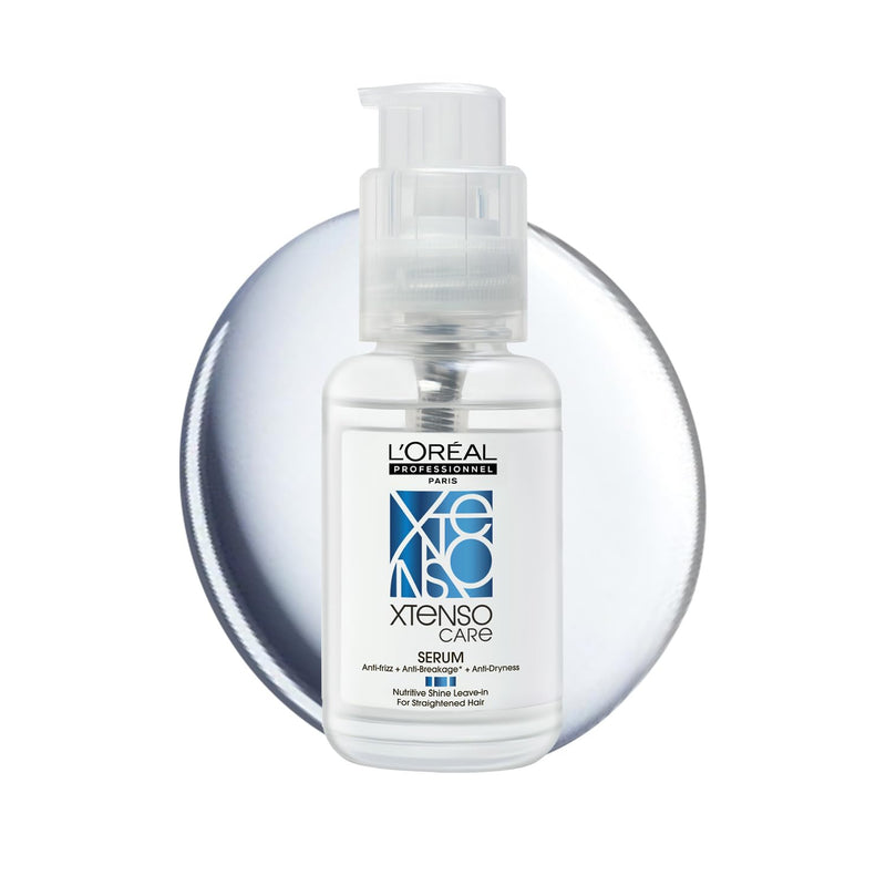 L'Oréal Professionnel Paris Xtenso Care Leave-In Serum for Frizz-Free, Smooth & Manageable Hair 50ml | Enriched with Pro Keratin & Incell | For Unisex | Unruly, Unmanageable Hair - red