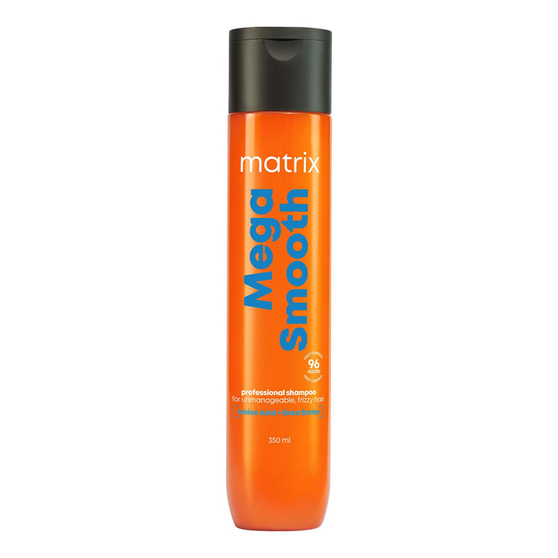 Matrix Mega Smooth Professional Shampoo with Shea Butter & Amino Acids, for Frizzy Hair | Max Smoothness for 4 Days | Used by 1 Lakh Hairstylists*| For All Hair Types | Paraben Free - red