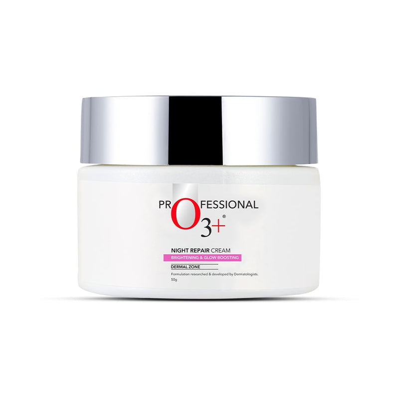O3+ Night Repair Cream Brightening & Glow Boosting Dermal Zone (50gm) - brown