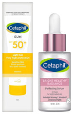 Cetaphil Bright Healthy Radiance Brightening |Glow Serum | 30ml Combination Skin Sun Spf 50 Sunscreen, Very High Protection Light Gel, Water Resistant, Vitamin E, 50 Ml, Pack Of 1 - blue — view 1