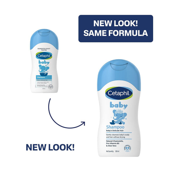 Cetaphil Baby Tear-Free Shampoo with Natural Chamomile & Aloe Vera 200 ml | Gentle Daily Cleanser for Newborns & Babies from Day 1 | pH Balanced, Hypoallergenic, Soap & Paraben Free image 2