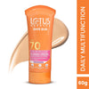 Lotus Herbals Sunscreen Daily Multi Function Sunscreen SPF 70 PA+++ | Carrot and Avocado | Preservative Free | Oil Free | Suitable For All Skin Types | For Women and Men | 60 g image 2