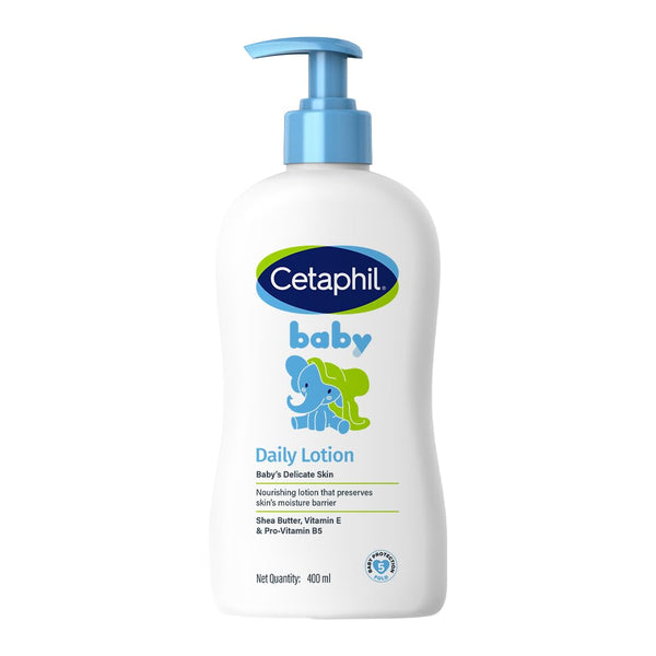 Cetaphil Baby Daily Lotion, Suitable for baby’s delicate skin, Shea Butter and Vit E, Dermatologist Tested and Pediatrician Recommended, 400 ml - red