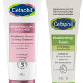Cetaphil Brightness Reveal Creamy Cleanser - 100 g& Cetaphil Moisturising Cream for Face & Body, Dry to very dry skin, 80 gm