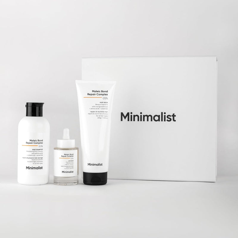 Minimalist Maleic Bond Repair Hair Care Gift Set | Hair Serum, Shampoo, Mask Trio - Default Title