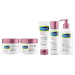 Cetaphil Bright Healthy Reveal Creamy Cleanser, Pack of 100gm, Radiance Refresh Toner 150ml, Day and Night Protection Cream, 50ml, Body Lotion, 245 g, White, Combo - red — view 1