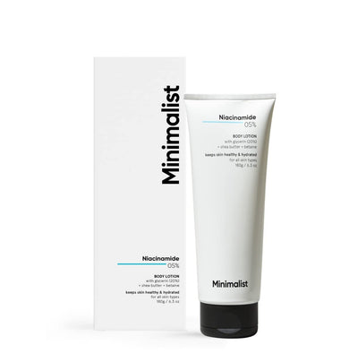 Minimalist Niacinamide 5% Body Lotion | Repairs Skin Barrier | Nourishes With Shea Butter | For Men & women (180 gm) - red