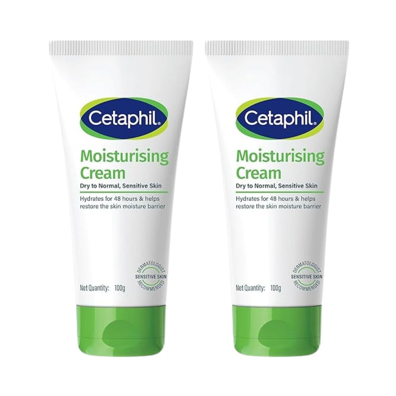 Cetaphil Moisturising Cream 100 gm (Pack of 2) - red