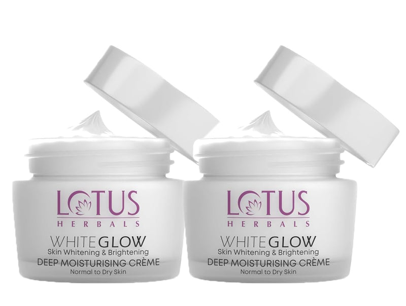 Lotus Herbals WhiteGlow Deep Moisturising Face Cream 60g (Pack of 2) - white