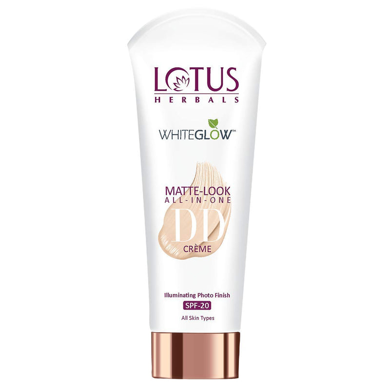 Lotus Herbals Whiteglow Matte Look All In One DD Cream - Pink Beige | SPF 20 | All Skin Types | 30g - beige