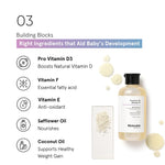 Minimalist Baby Massage Oil with Provitamin D3 | Fragance Free, Mineral Oil Free & Pediatrician Approved Baby Oil For Sensitive Skin | A Blend Of Coconut, Sunflower, Almond & Safflower Oil | 200ml image 4 — view 4