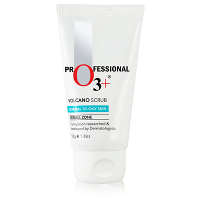 O3+ Volcano Scrub For Exfoliation, Deep Cleansing, Blackhead Removal And Pore Minimization (50G) - black