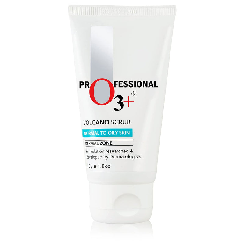 O3+ Volcano Scrub For Exfoliation, Deep Cleansing, Blackhead Removal And Pore Minimization (50G) - black