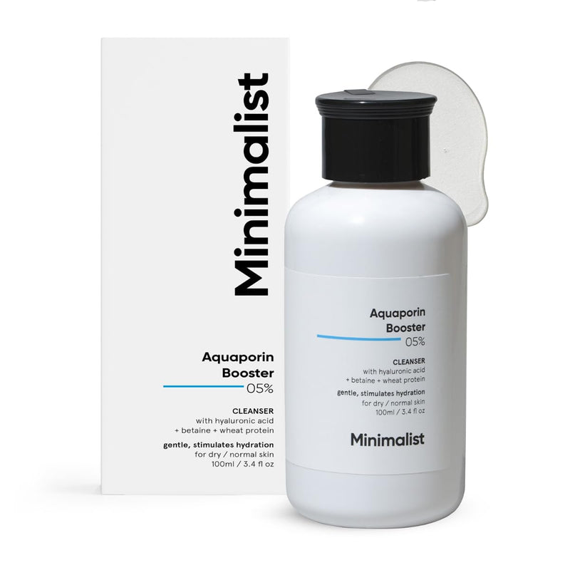 Minimalist 5% Aquaporin Booster | Hydrating Face Wash For Dry Skin with Hyaluronic Acid | Sulphate Free | Non-drying Cleanser | For Women & Men (100 ml) - red