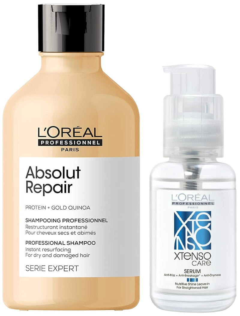 L'Oréal Professionnel Absolut Repair Shampoo With Protein And Gold Quinoa For Dry And Damaged Hair, Serie Expert, 300Ml - red