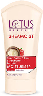 Lotus Herbals Sheamoist Shea Butter And Real Strawberry 24 Hour Moisturiser, 100G - red — view 1