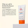 O3+ Bridal Radiance Sunscreen SPF 50 PA +++ Dry Touch & Ultra Light Non-greasy and leaves no white cast Prevents Damage From UVA | UVB | HEV | IR | Dermatologist Tested | 75g image 5