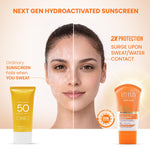 Lotus Herbals Safe Sun HydroActivated Sunscreen SPF 50+ PA+++ | 2X Protection from Sun and Tan | In-Vivo Tested | No White Cast | 10-Hr Water Resistant | for Women and Men | All Skin Types | 50ml image 3 — view 3