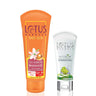 Lotus Herbals Safe Sun UV Screen Mattegel For Normal Skin Pa+++ Spf-50, 100G With Whiteglow Active Skin Whitening And Oil Control Facewash, 50G, Pack Of 1