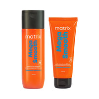 Matrix Mega Smooth Shampoo and Conditioner Combo with Shea Butter |Max Smoothness for 4 Days | Used by 1 Lakh Hairstylists* | For All Hair Types | Paraben Free - red